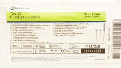 Halyard T17X10 On-Q Tunneler & Sheaths 10inch x 17Ga (x)